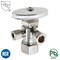 Thrifco Plumbing 5/8 Inch Comp x 1/2 Inch Slip Joint x 1/2 Inch Slip Joint Multi Turn Brass Angle Stop 4405602 - alternate 1